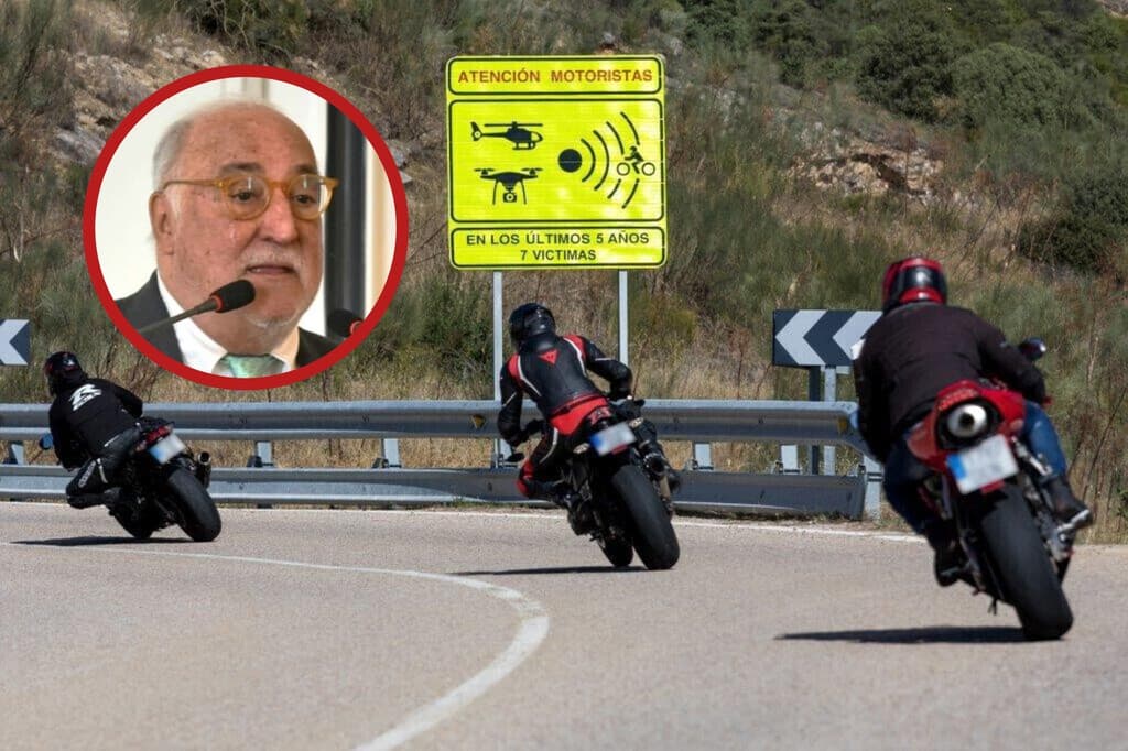 Motorista con casco, guantes y calzado reforzado en carretera durante el día.