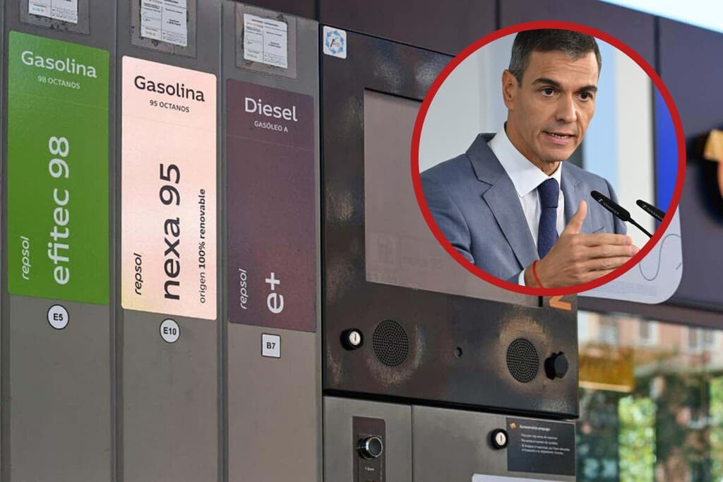 Gráfico comparativo del precio de gasolina y diésel en España en 2026 con y sin descuentos fiscales