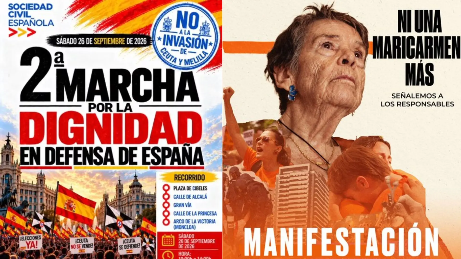Más de 230.000 personas participan en la mayor marcha por la dignidad en Madrid en cinco años